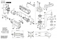 Bosch 3 603 CA2 403 Pws Universal+ Angle Grinder 230 V / Eu Spare Parts